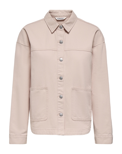 Only - ONLLara Denim Shacket Jacke - Sepia Rose